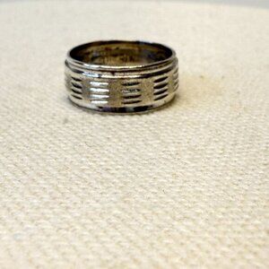 Vintage Sterling Silver Textured‎ Ring Size 6 Marked Simple Dainty Minimal